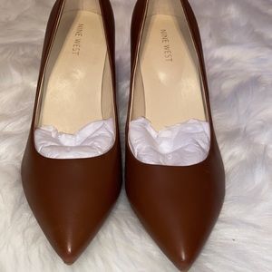 Nine West, Ezra Pointy Toe Pumps, Chocolate, Size 10